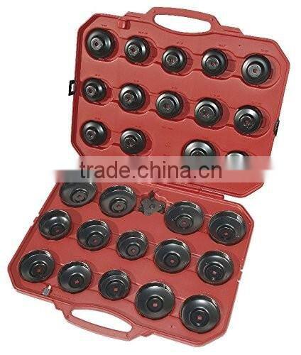 Professional 30 Piece Cup Type Oil Filter Wrench Set Universal Oil Filter Wrench Set - 30pc Cup Type 3/8"Dr