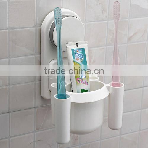 High quality cheap custom wall sucked toothbrush toothpaste tooth mugs storage rack