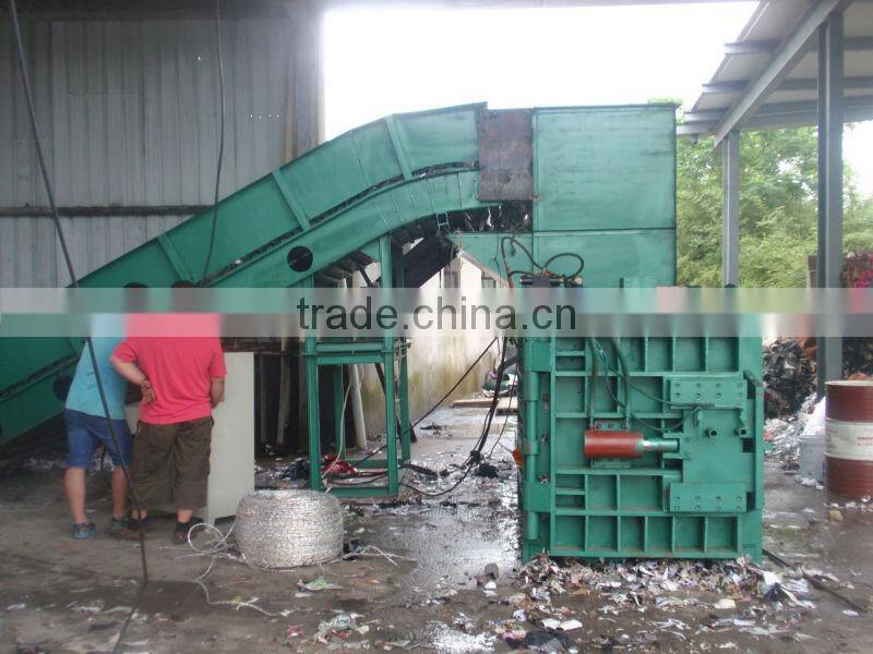 Hydraulic horizontal cardboard baling press machine ,hay and straw baler machine BY31-60T