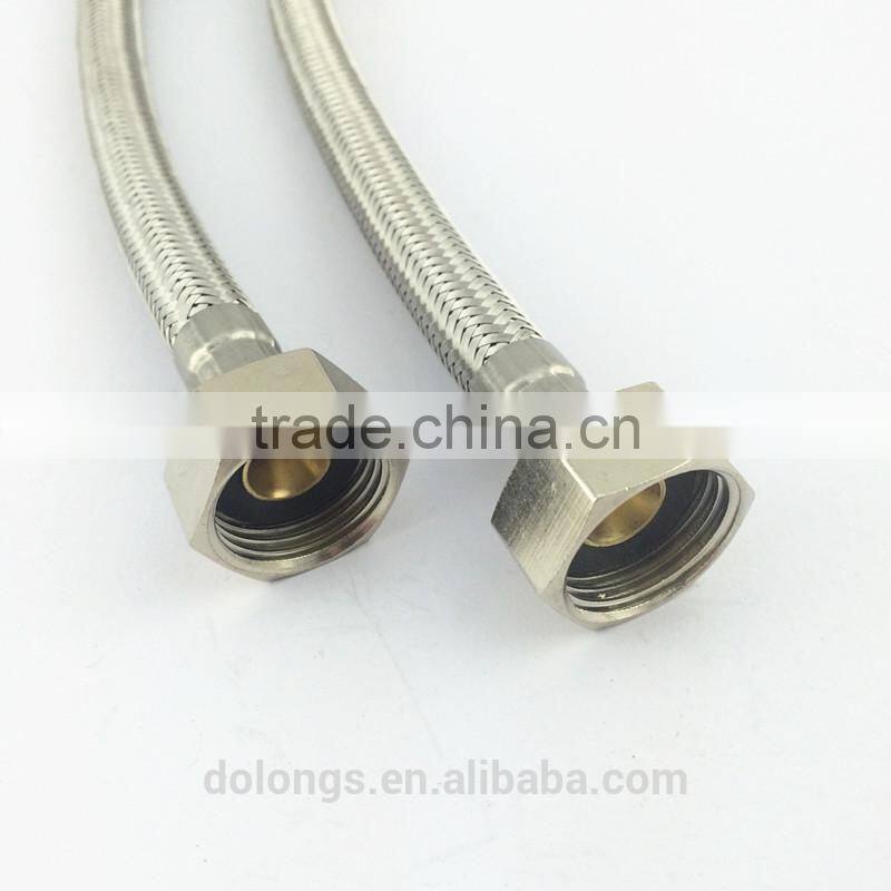 Doflex Faucet connector braided stainless steel supply hose 3/8" Female compression thread x1/2 male