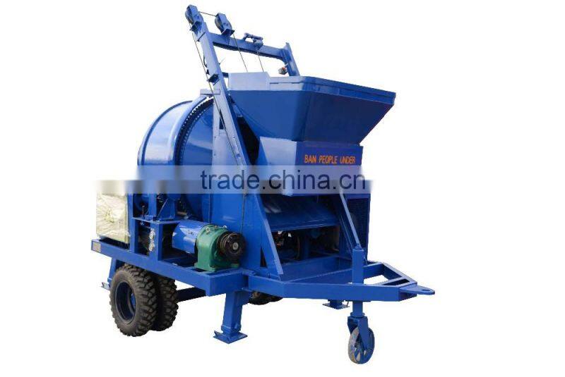 China max.aggregate 20mm small electric motor concrete mixer with pump