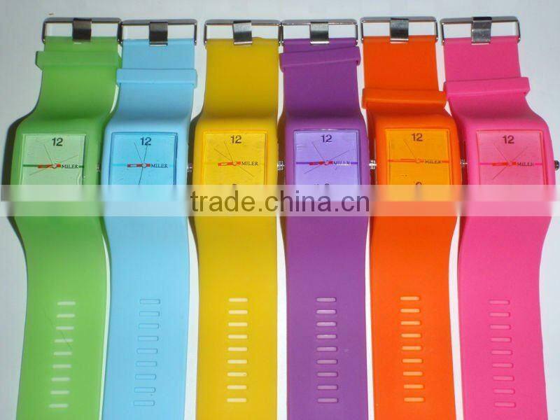 New fashion interchangeable strap silicone jelly watch