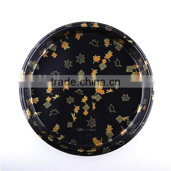 Japanese Round Big Disposable Plastic Sushi Tray with Lid