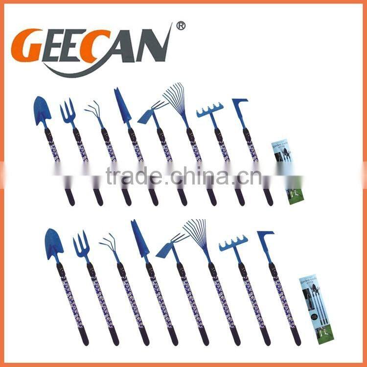 New products 2016 floral handle garden tools set for kids