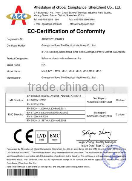 With CE Hot Sale Coffee Espresso Machines Maker/Italian Coffee Machine/Espresso Coffee Maker(ZQK-1X)