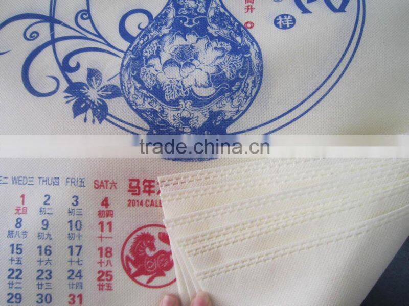 2015 Colorful PP nonwoven wall calendary