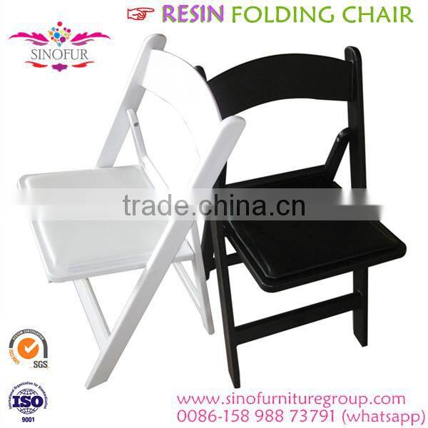 sinofur wholesale white resin folding chair