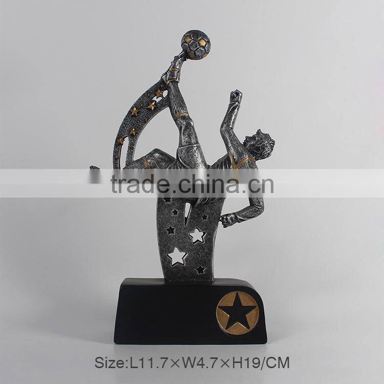 customized metal appearance polyresin resin pugilism boxing trophy cup