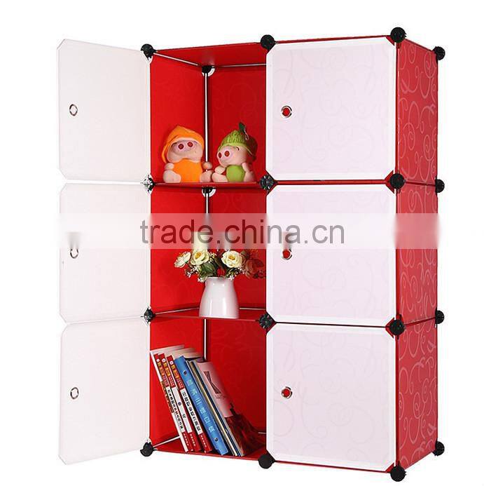 Children 6 resin sheets wardrobe simple grid storage box diy combination storage cabinets