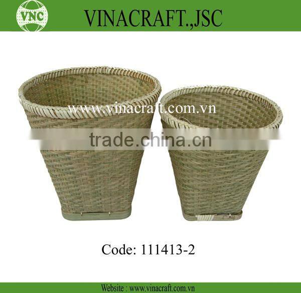 Brown bamboo basket