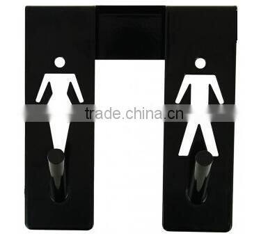 Women And Men Shape Hollow Out Stainless Steel Over The Door Hook