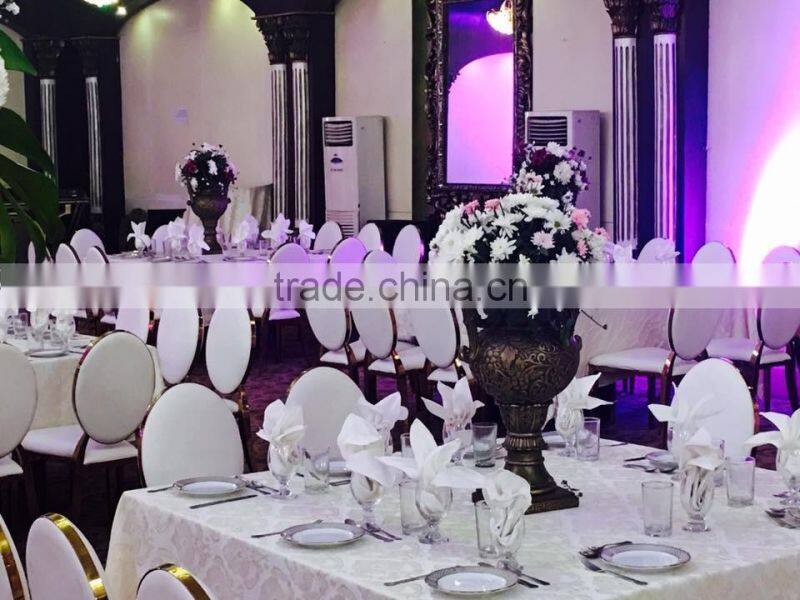 Foshan furniture market modern stainless steel chair for wedding