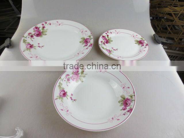 18 pcs porcelain decal dinner set