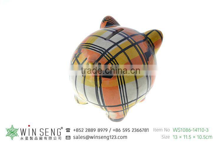 Cheap price pig shaped ceramic coin bank