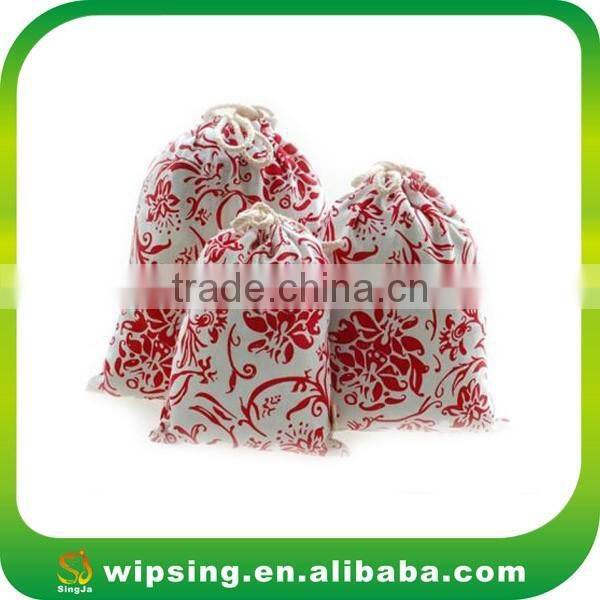 Custom Design Full Printing Cotton Drawstring Bag