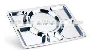 Stainless Steel Lunch Tray Restaurant Use Fast Food Tray