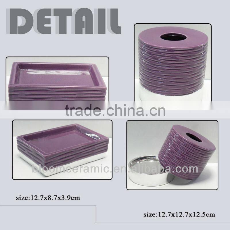 Purple bathroom sets and accessories
