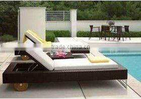outdoor rattan lounger