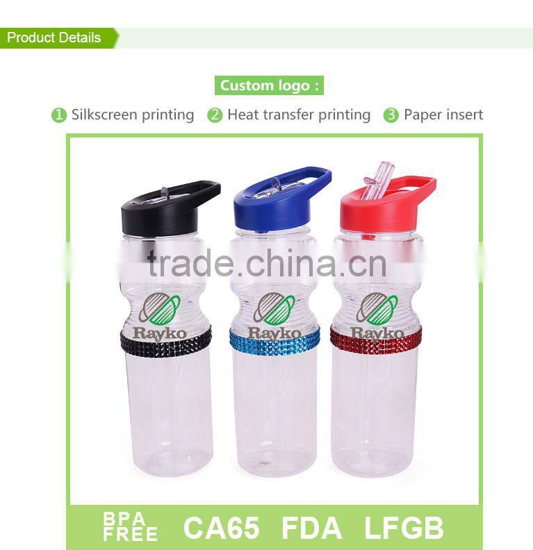 Curving plastic diamond bottle with Plastic PP lid