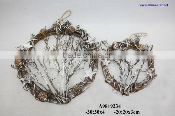 rattan christmas hangings