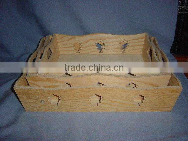 small wooden fruit tray