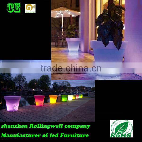 battery powered led flower pot lighting / led garden pot / led plant pot