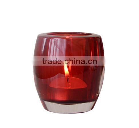 hot sell colorful round glass candle holder