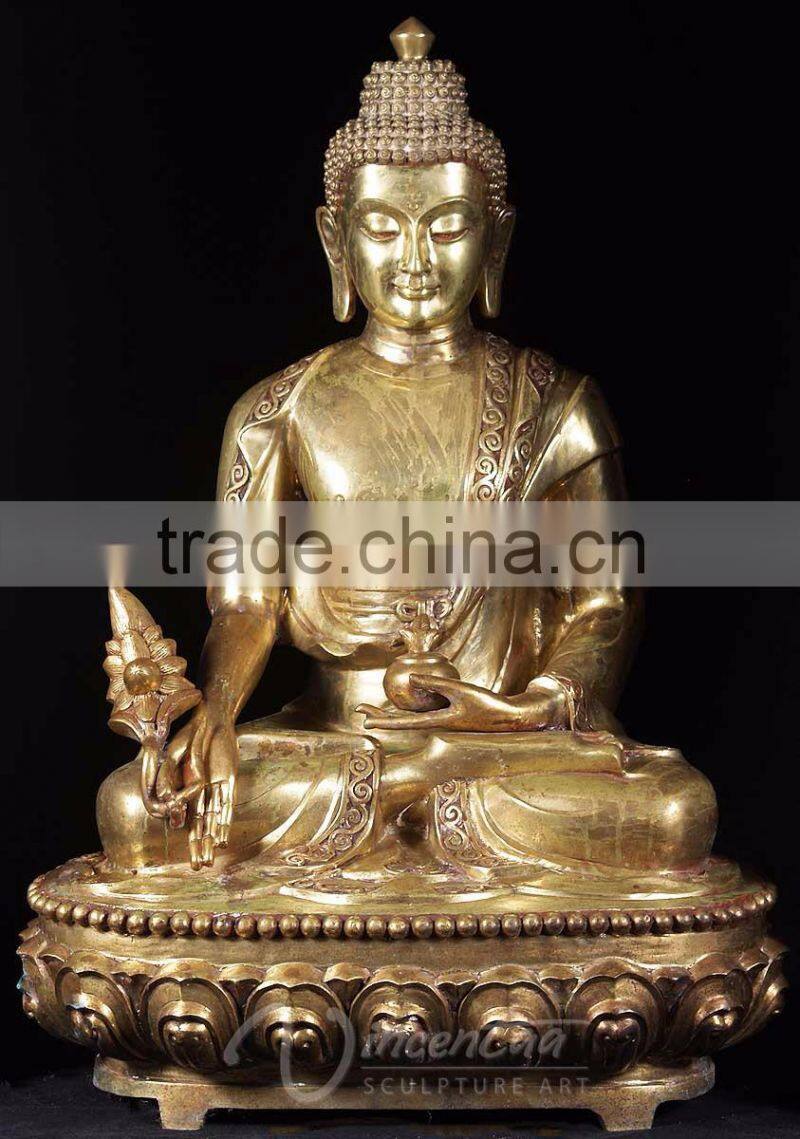 Asia fengshui indoor zen garden metal crafts bronze budha statue for sale