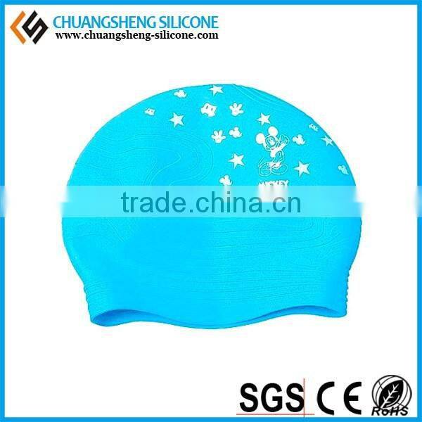 DURABLE SPORTY SILICONE FLEXIBLE CAP WITH THE EAR FOR SWIMMING