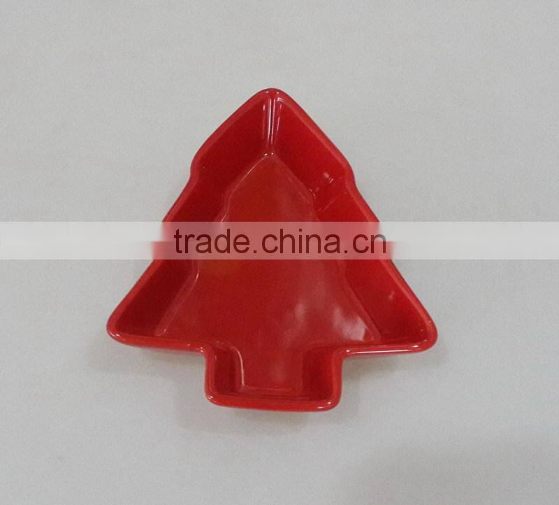 souvenir ceramic Christmas tree plate