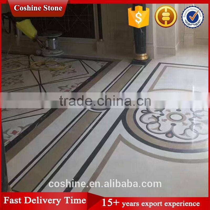 Villa Lobby Design Marble Flooring Tiles Stone Medallion & Watejet