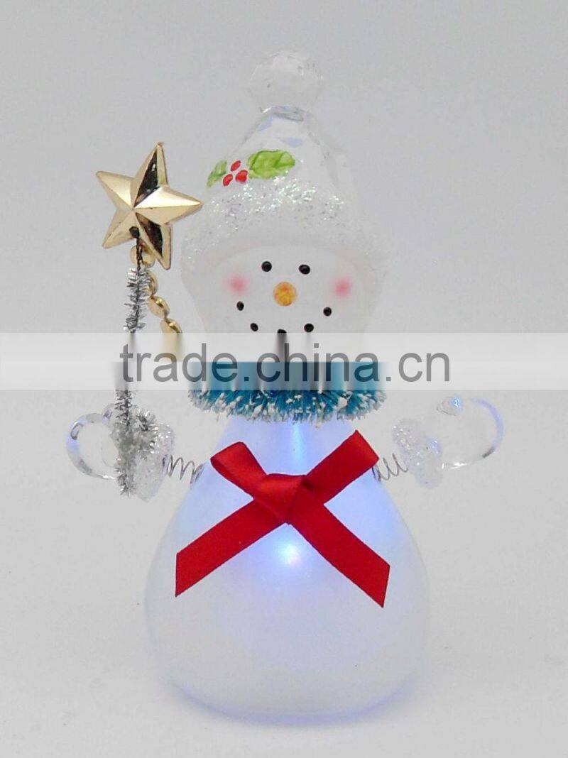 acrylic color changing snowman led light decorations supplier