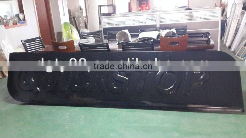 PVC vacuum forming suction plastic advertising shell with 3D design