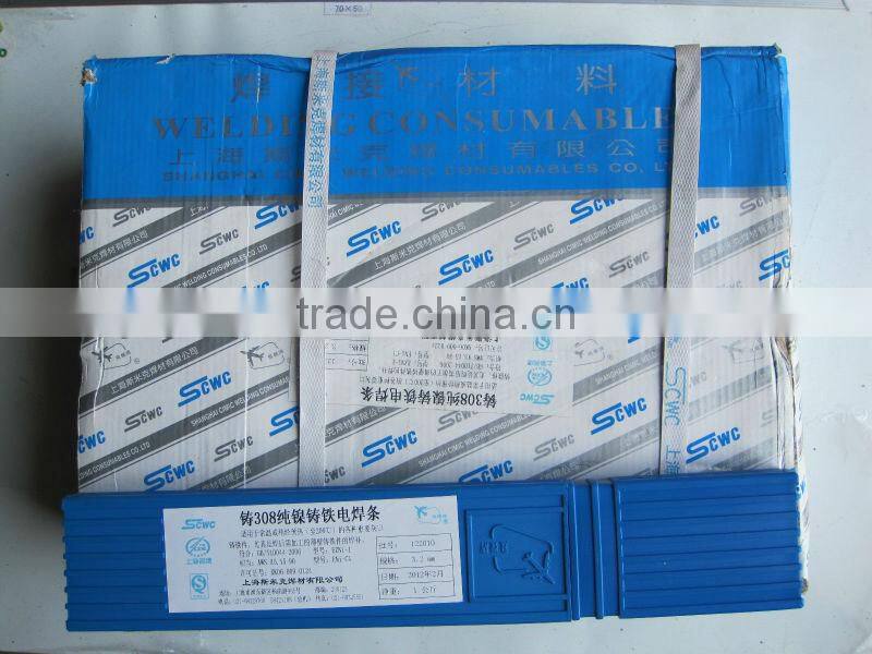 Nickel-iron type cast iron welding electrodes EC1 Z208 Z308