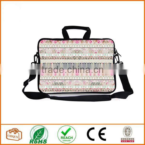 13-Inch Pink Water Ripples Bohemian Style Waterproof Neoprene Laptop Sleeve Case Bag