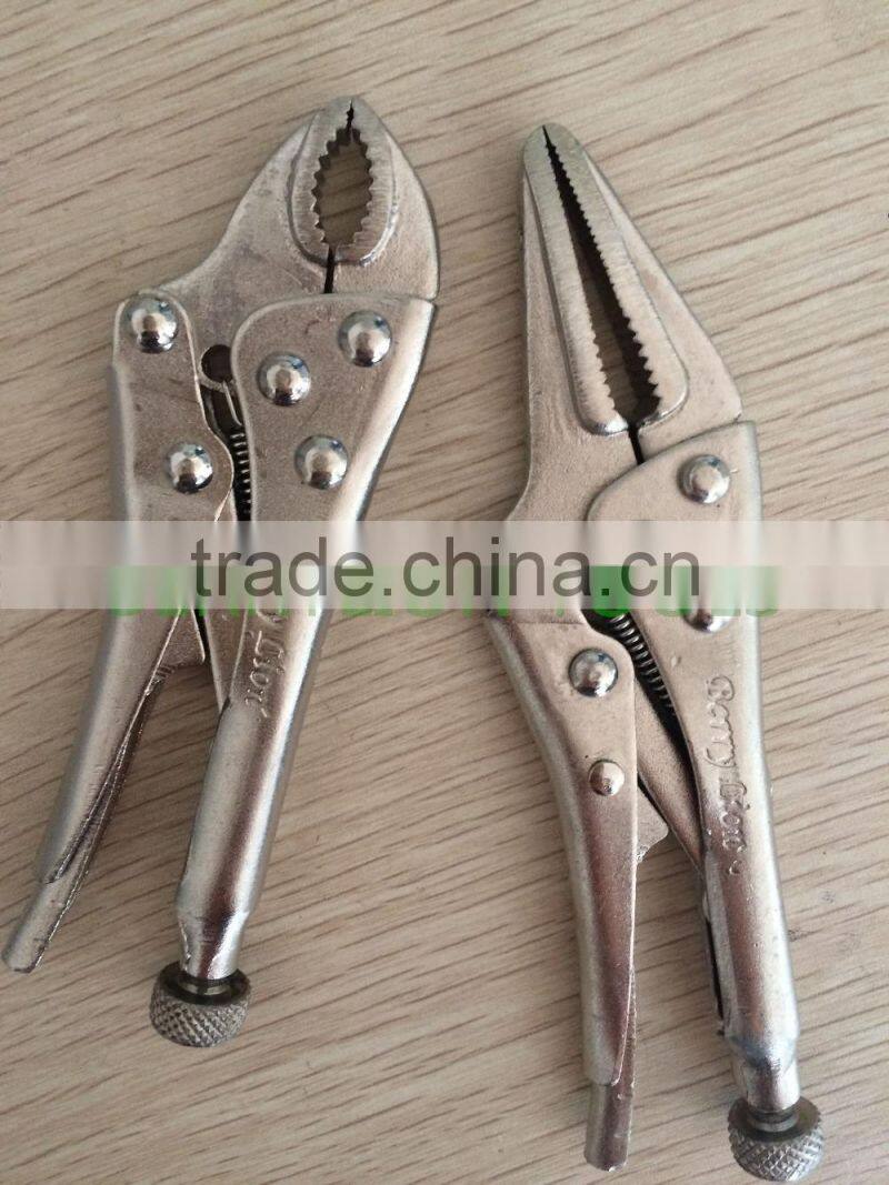 Berrylion Mini Lock Pliers Set 5"/125mm curved and flat jaw Locking plier set for sale