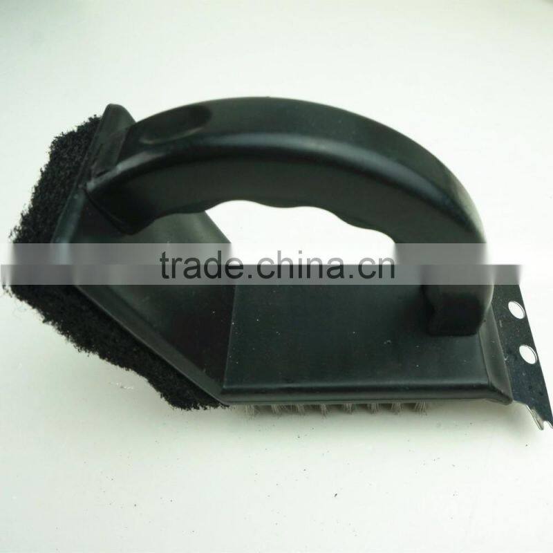 85011 2 Sided Grill Brush BBQ Cleaner Stainless Steel Edge