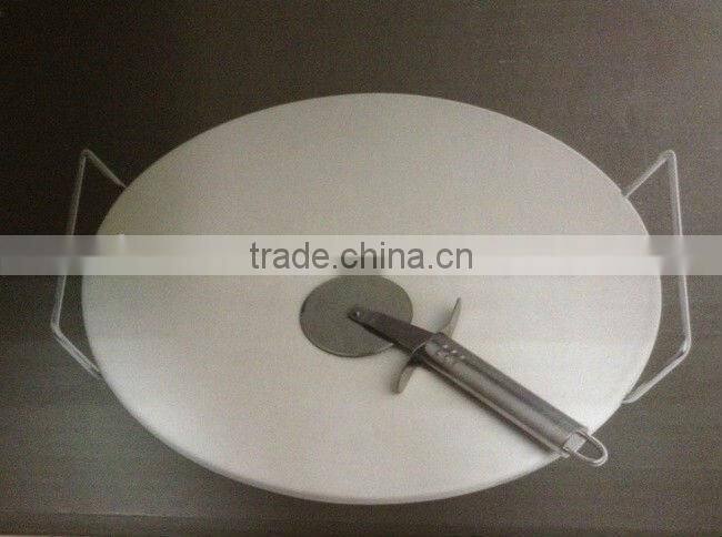 Outdoor pizza oven stone set with stainless steel cutter