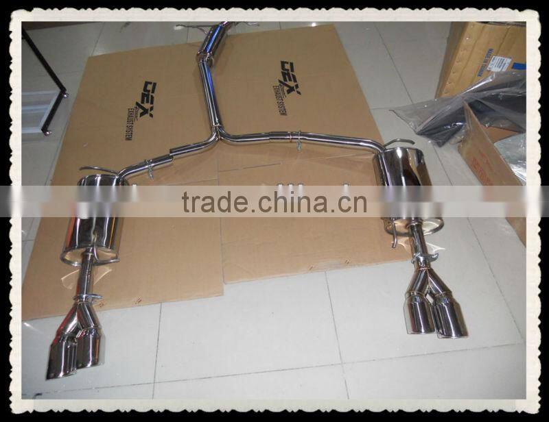 stainless steel exhaust catback for audi A4L with cutout kit