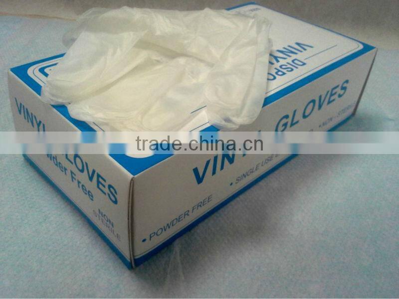 Clear Light Powdered Vinyl glove
