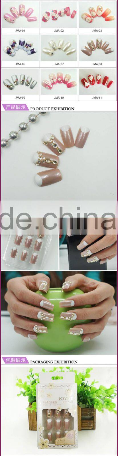 2016 Most popular fashion acrylic fingernails nail acrylic tips fake fingernail designs for salon