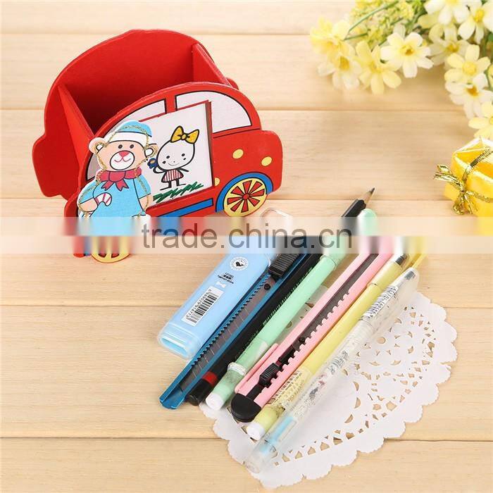 christmas car small gift wholesale wood pencil holder