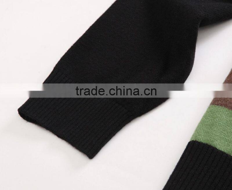 100% fine wool men's knitwear cardigan with check pattern