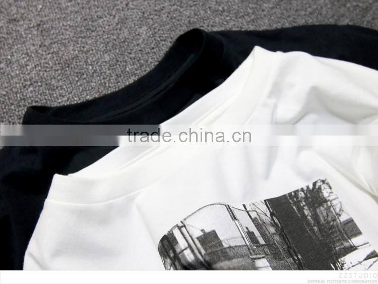 SZXX T320 Hot Sale White Custom Design Printed Cotton T-shirt Mens