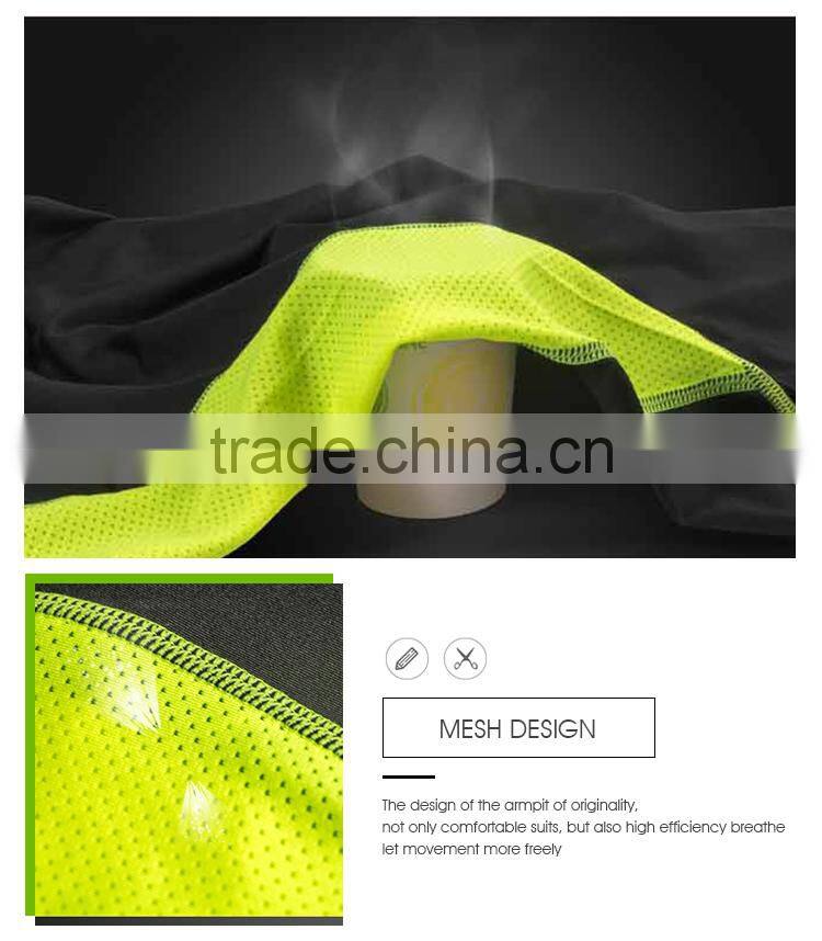 Long Sleeve Breathable anti-bacterial reflective sexy fitness gym apparel for men