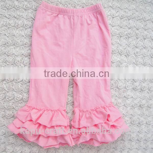 Hot Sale Baby Girls Ruffle Pants Triple Bottom Ruffle Children Icing Leggings Pants Wholesale Kids legging Pants