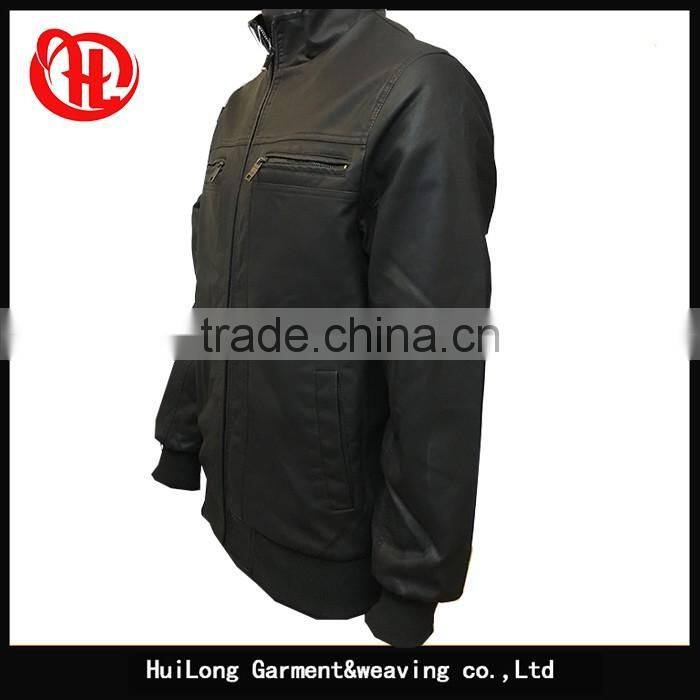 Manufacturer customized motorcycle men pu leather jacket