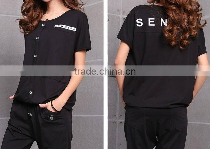 Women summer cool shirt blouse 95% cotton girl tops wholesale OEM women Tshirt