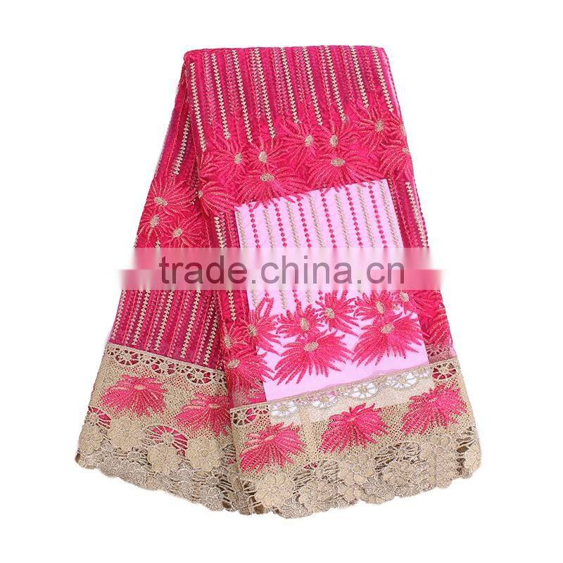 FL1213-4 100% Polyester Embroidery and Beaded French Laces Fabric