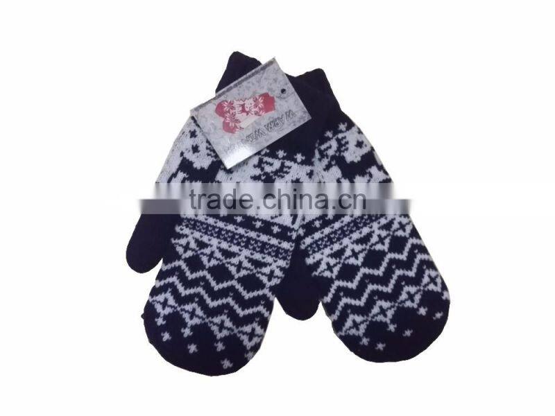 Jacquard Warm sheep Wool Gloves